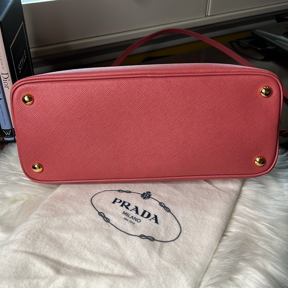 PRADA 2Way Hand Bag  Saffiano Lux Leather Tamaris/ Pink Color Authenticity Card - Picture 5 of 17